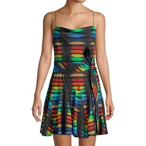 NEW Alice + Olivia Belted Multicolor Print Dress
